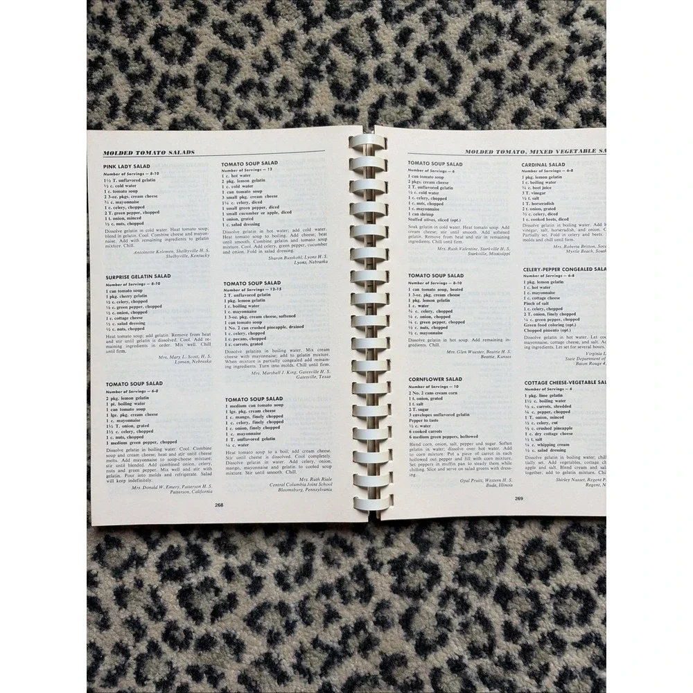 1964 Salads Appetizers Cookbook Favorite Recipes of Home Economics‎ Teachers VTG